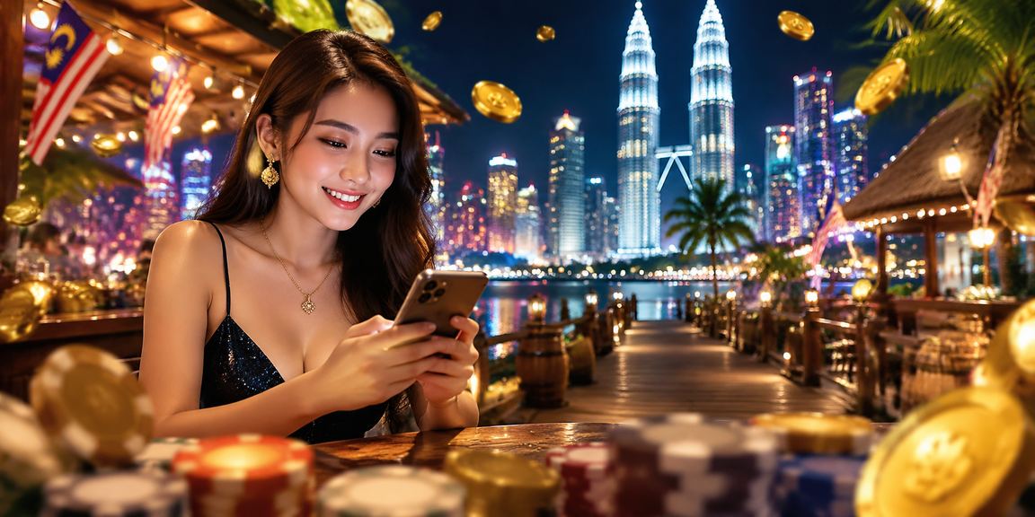 Pengguna bermain judiking di telefon pintar di Kuala Lumpur